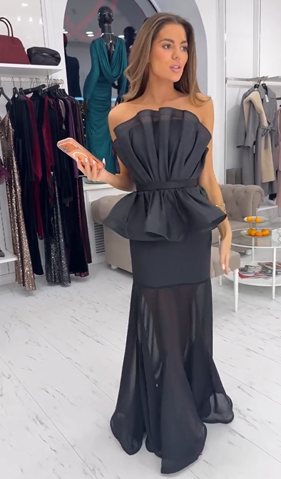 Sexy Pleated Tube Top Stitching Dress Moeraey Sexy Pleated Tube Top Stitching Dress Moeraey