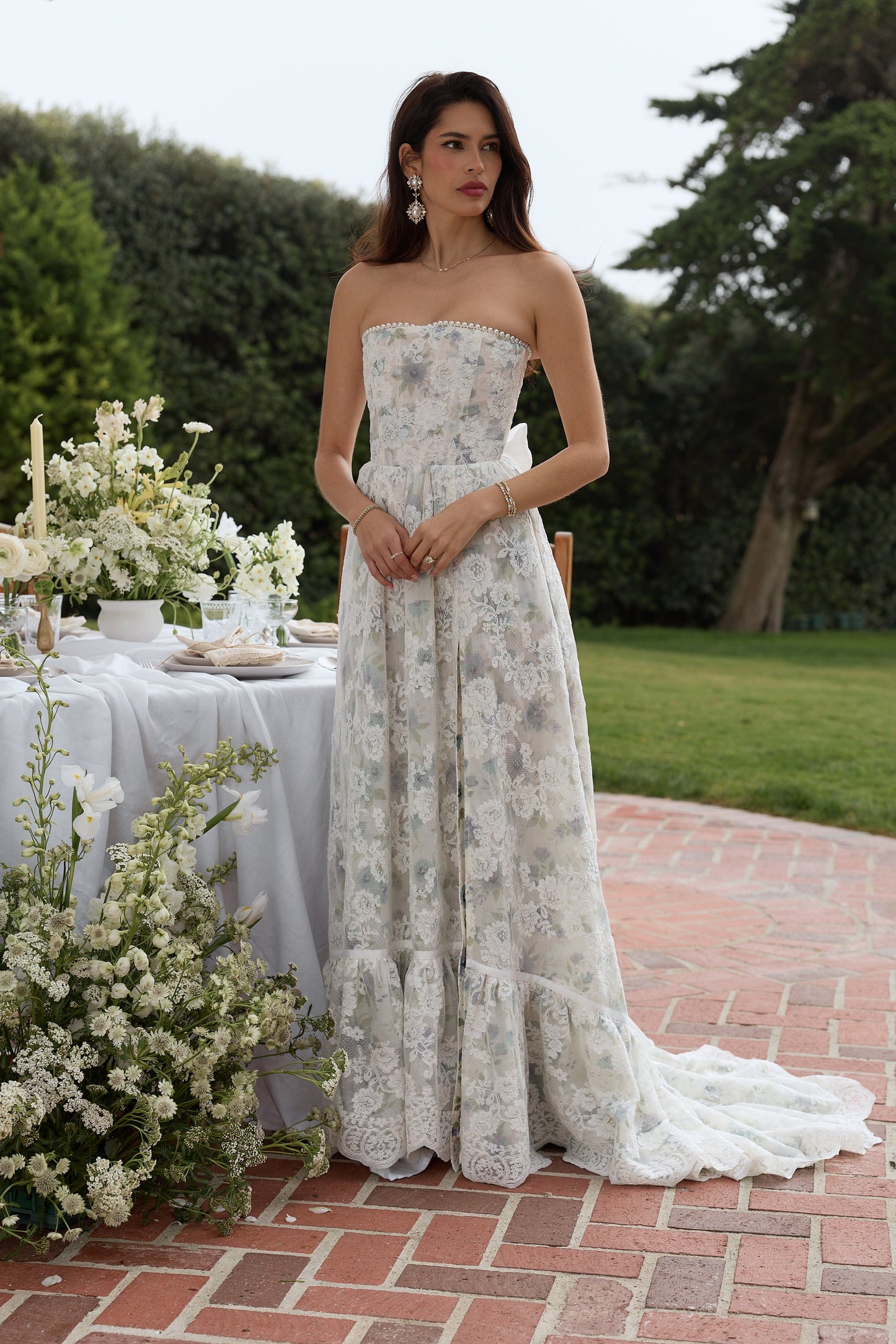 The Cambree Dress in Blue Watercolor Floral