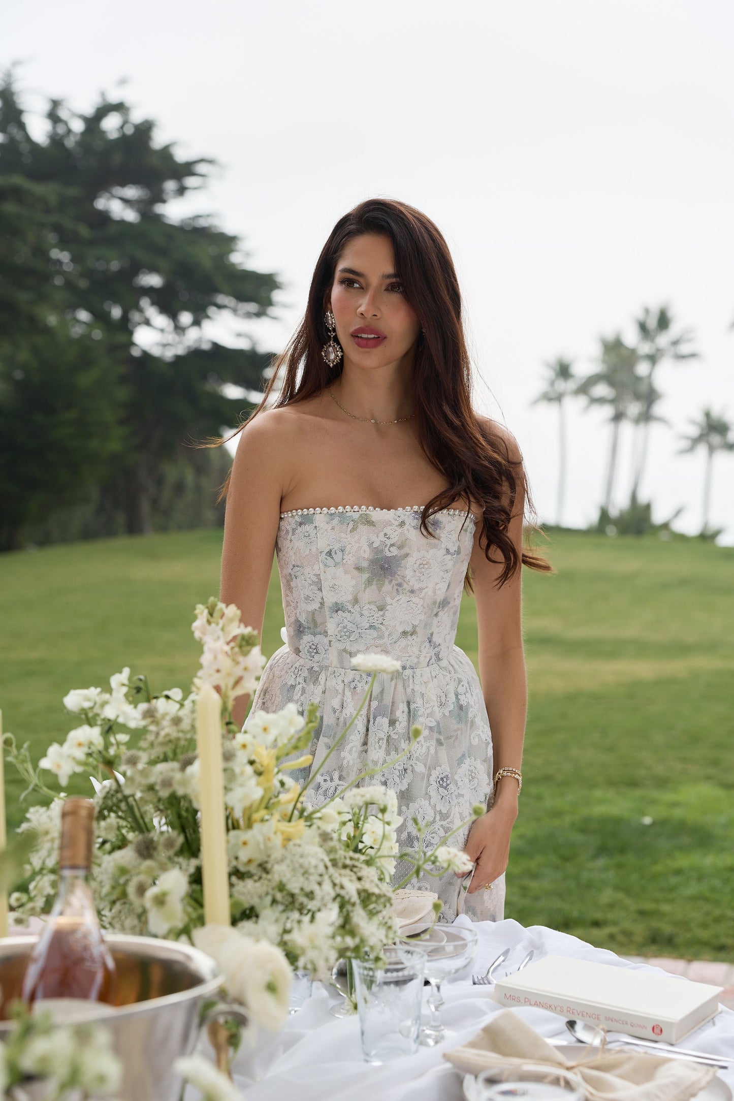 The Cambree Dress in Blue Watercolor Floral